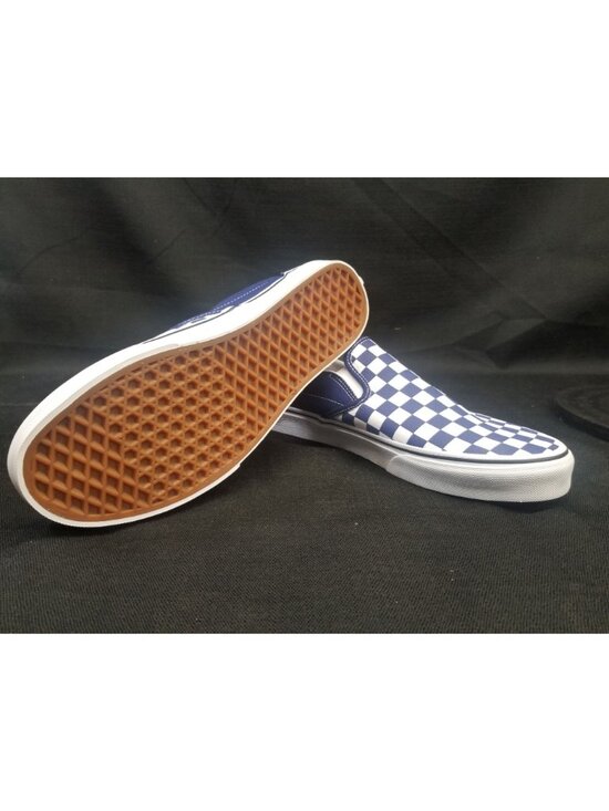 Vans Men\'s Classic Slip-On  Blue sneaker Check  Size 10 NEW IN BOX! main image 11